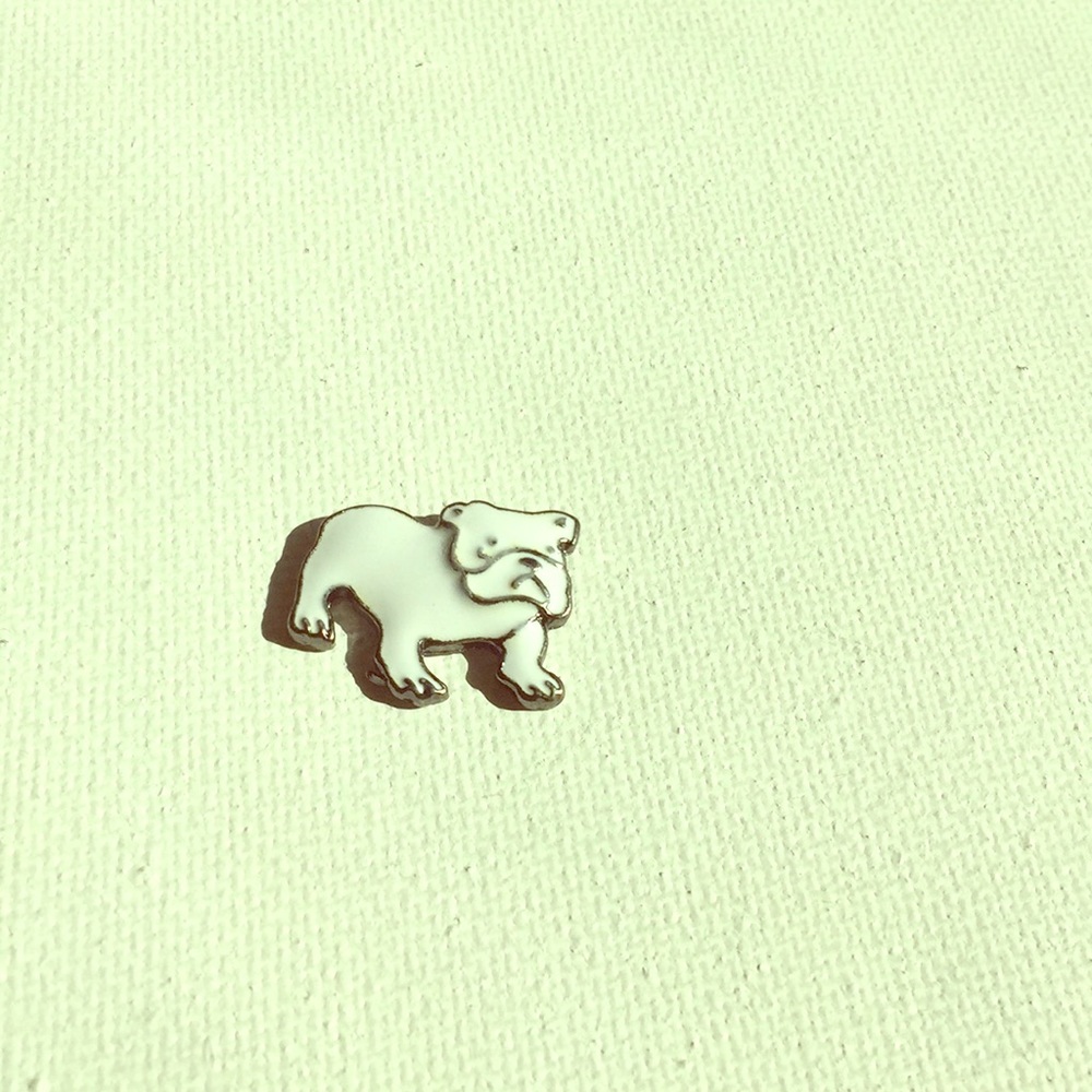 Bulldog enamel pin